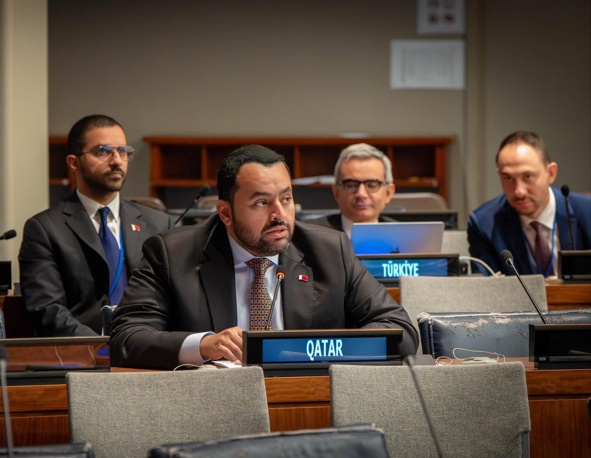 MofaQatar_EN's tweet photo. Qatar Participates in Arab League-OIC Joint Ministerial Meeting

New York | September 26, 2026

The State of Qatar participated Saturday in the joint ministerial meeting of the Arab League and the Organization of Islamic Cooperation (OIC), held on the margin of the 81st session of the United Nations General Assembly in New York.

HE Minister of State at the Ministry of Foreign Affairs, Dr. Mohammed bin Abdulaziz bin Saleh Al Khulaifi represented the State of Qatar at the meeting.

Addressing the meeting, HE the Minister of State at the Ministry of Foreign Affairs expressed Qatar's appreciation for the efforts made to strengthen and coordinate joint Arab and Islamic action to protect the city of Jerusalem and its Islamic and Christian holy sites. He emphasized the necessity of placing this issue at the forefront of everyone's priorities, noting that Qatar has consistently and actively participated in these efforts.

His Excellency also voiced Qatar's strongest condemnation of the Israeli escalation at Al-Aqsa Mosque, particularly the continued mass incursions by settlers led by extremist Israeli ministers under the protection of Israeli police forces, and the raising of the Israeli flag within its courtyards. He described these actions as a flagrant violation of international law and international humanitarian law, as well as an unacceptable provocation to the sentiments of millions of Muslims around the world.

HE Dr. Al Khulaifi reiterated the State of Qatar's rejection of the systematic and illegal Israeli violations and measures aimed at altering the historical, legal, and demographic character of occupied East Jerusalem and undermining the sanctity and status of its Islamic and Christian holy sites. He emphasized that all unilateral measures intended to impose a new "fait accompli" regarding Jerusalem and its holy sites are null and void under international law and international legitimacy resolutions, and that Al-Aqsa Mosque compound is a place of worship exclusively for Muslims. He affirmed, in this regard, the State of Qatar's support for the historic Hashemite custodianship of Islamic and Christian holy sites in Jerusalem.

HE the Minister of State at the Ministry of Foreign Affairs also stressed the importance of implementing the outcomes of the Amman meeting held last August, with the participation of HE Prime Minister and Minister of Foreign Affairs Sheikh Mohammed bin Abdulrahman bin Jassim Al-Thani, particularly the activation of Qatar's initiative to launch a sustainable institutional mechanism. This mechanism includes a media platform to monitor, document, and expose Israeli violations against holy sites and worshippers, highlight their grave repercussions, and present them to international organizations and global public opinion.

He also voiced Qatar's appreciation of the the welcome extended to this initiative by the Arab Ministerial Committee concerned with illegal Israeli policies and measures in Jerusalem as well as its looking forward to continuing coordination with the General Secretariats of the League of Arab States and the Organization of Islamic Cooperation to activate this mechanism, define its operational procedures and funding sources, and launch a coordinated diplomatic and media campaign to expose Israeli violations and mobilize international pressure to halt them.

He reiterated the State of Qatar's unwavering support of the rights of the Palestinian people, foremost among them the right to self-determination; the establishment of an independent state based on the borders of June 4, 1967, with East Jerusalem as its capital, in accordance with international law and relevant United Nations resolutions; and implementing the two-state solution. He, further reaffirmed Qatar's rejection of all measures and policies that threaten the implementation of the two-state solution.

#MOFAQatar
#QatarAtUN
#UNGA81