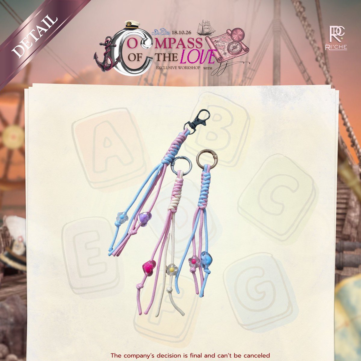 Riche_biome's tweet photo. 🔸 WORKSHOP SPOIL 🔸

อัพเดท สำหรับกิจกรรม  Compass of the Love exclusive workshop with JJ 🧭💖

⚓️SET A 30 ท่าน = available 22

⚓️SET B 10 ท่าน = available 9

สอบถามรายละเอียดเพิ่มเติมได้ที่ (More detail ) 
Line Official : @richeofficial
X : Riche_biome
Wechat ID : RICHEBIOME

#jj_rcp
#richebiome 
#ริชเช่ไบโอม