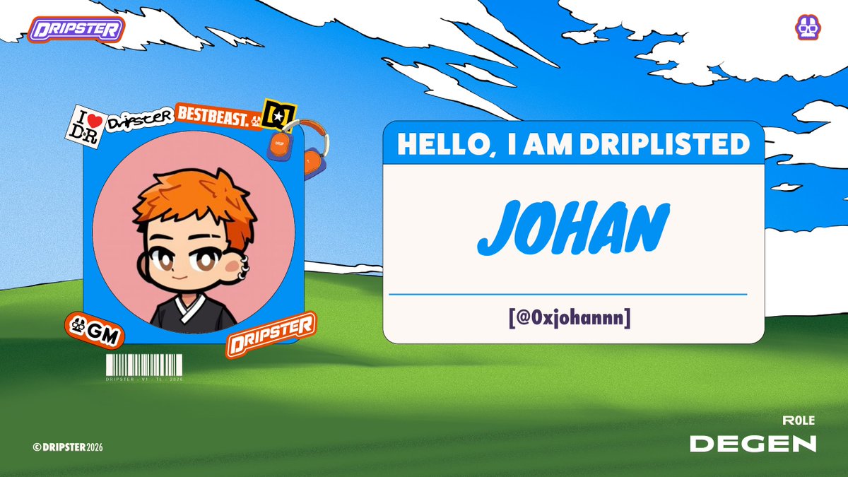 list_dripster's tweet photo. Seat reserved by @0xJohannn https://t.co/jZvfTbzH99