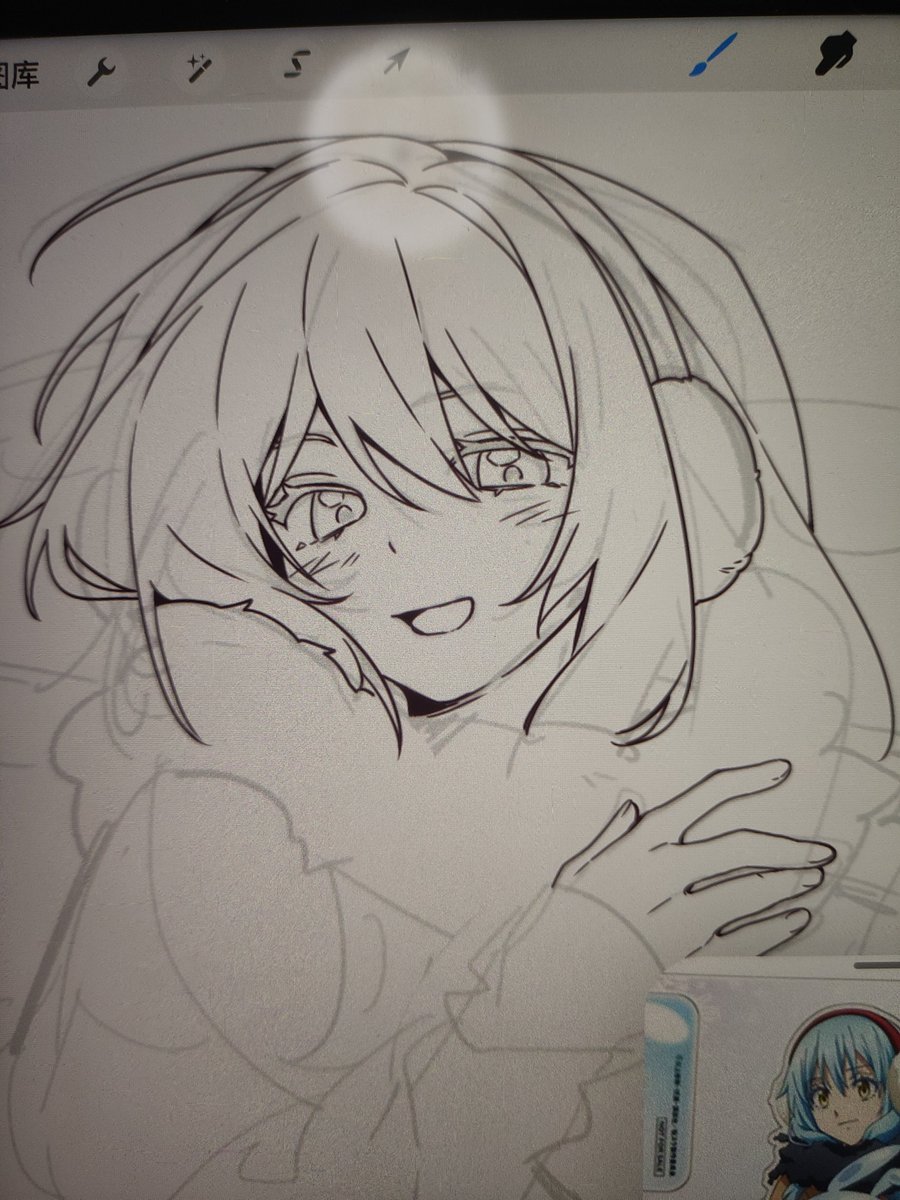 Soanshu_'s tweet photo. 画布上有个妹子… https://t.co/KQEGZuZBUw