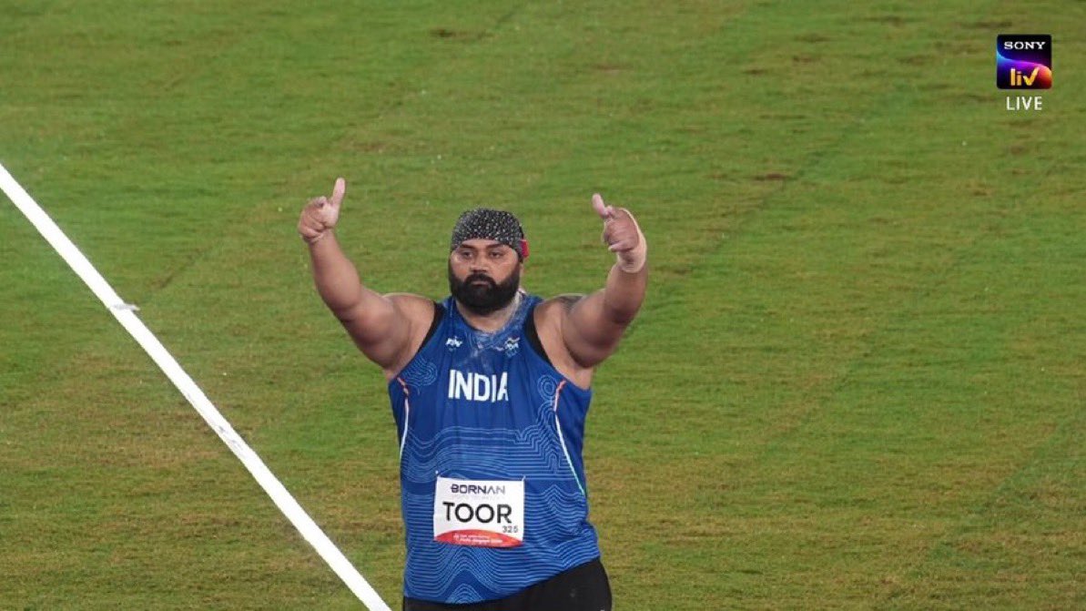 TheKhelIndia's tweet photo. TAJINDERPAL SINGH COMPLETES HATTRICK OF MEDAL AT ASIAN GAMES! 🇮🇳

2018 - Gold 🥇
2022 - Gold 🥇
2026 - Silver🥈

SHOT PUT KING OF INDIA! 🤩🔥 https://t.co/AsWkV1JVMq