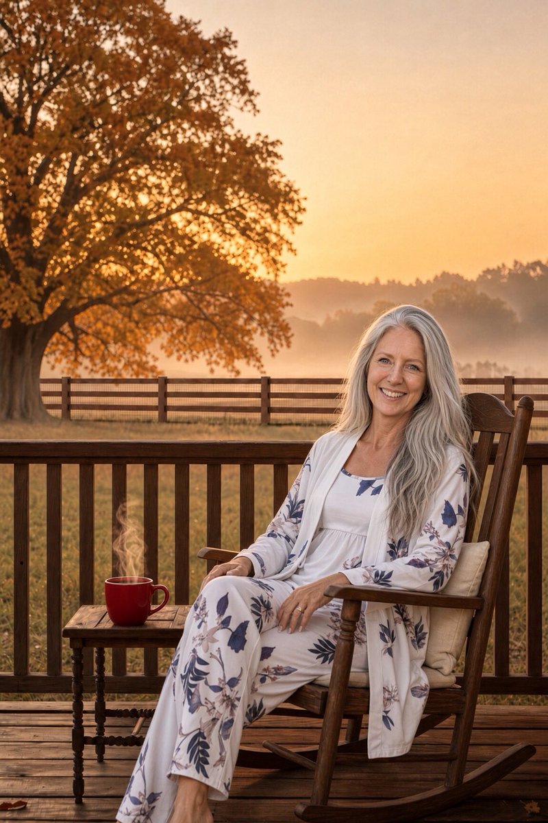 wildflowerkate7's tweet photo. If anyone needs me, I’ll be right here. The mug is full and the rocking chair has my name on it.  Ya’ll have a great day! I plan to. https://t.co/ymxjozmkTL