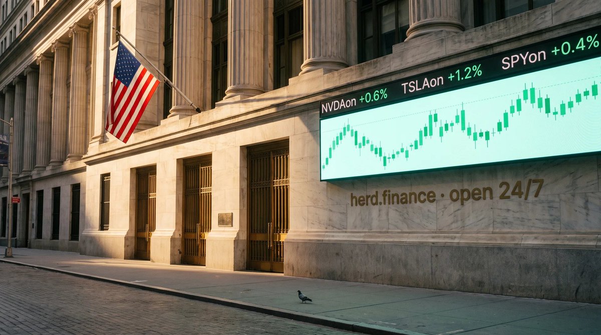Herd_Finance's tweet photo. the weekend is 65 hours.

Wall Street: closed for all of them.

https://t.co/gs3I29C0Xb: open for all of them.

powered by @0xProject and @chainlink https://t.co/s3XgeIrCCd