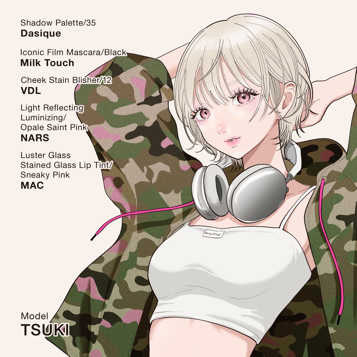 __m_03_05's tweet photo. Make up TSUKI
 
@dasique_jp @milktouch_jp @NARSCosmetics @VDLcosmetics_jp @maccosmetics_JP 
#makeup #illustration‌‌ #メイクイラスト https://t.co/7OysFhQCL8