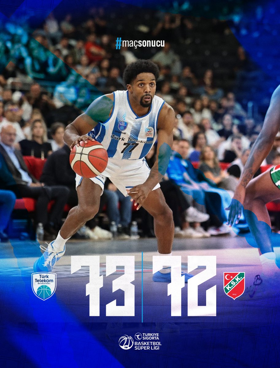 TT_Basketbol's tweet photo. Yeni sezona galibiyetle başlıyoruz! 💪

Maç sonucu: Türk Telekom 73 - 72 Karşıyaka https://t.co/zIN69MrVmW
