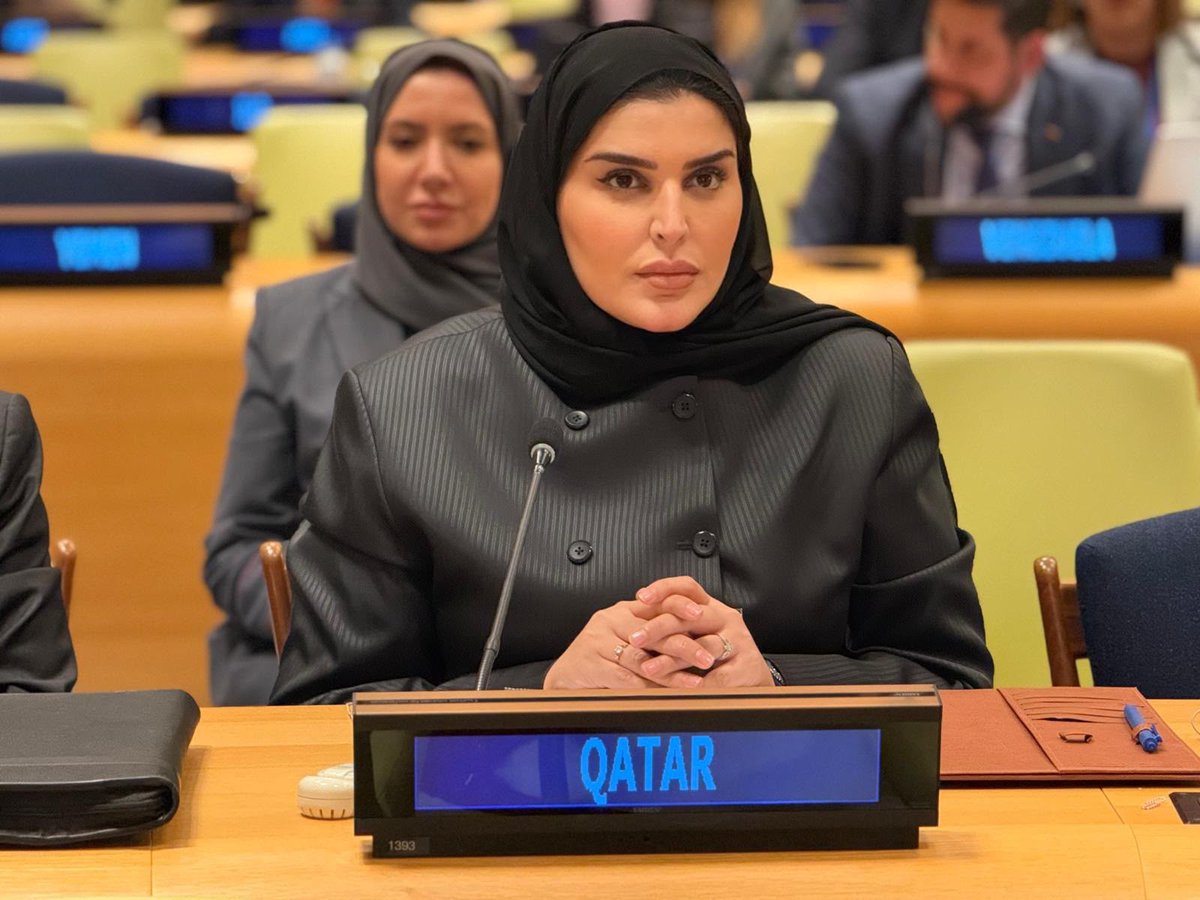 MofaQatar_EN's tweet photo. Qatar Participates in 4th High-Level Meeting on Global Development Initiative

New York | September 26, 2026

The State of Qatar on Saturday participated in the fourth high-level meeting on the Global Development Initiative (GDI), held on the sidelines of the 81st session of the United Nations General Assembly in New York.

HE Minister of State for International Cooperation, Maryam bint Ali bin Nasser Al Misnad, represented the State of Qatar at the meeting.

In her address, Her Excellency affirmed Qatar's support for efforts to accelerate the implementation of the 2030 Agenda for Sustainable Development. This support comes amidst mounting challenges facing developing countries-ranging from financing and debt crises to food insecurity, climate change, the digital and technological divide, and energy insecurity.

Her Excellency emphasized that inclusive and sustainable development is not merely an economic goal but a foundation for peace, stability, and prosperity. She noted that, guided by this principle, Qatar joined the Global Development Initiative to support collective efforts to place development at the heart of multilateral international action, through a people-centered approach that fosters innovation and translates commitments into tangible actions and results.

She highlighted the importance of strengthening international cooperation to address the widening development financing gap and mobilize additional resources for developing nations-particularly the least developed countries. She emphasized the need to fulfill commitments regarding development finance, Official Development Assistance (ODA), and climate action, as well as to reform the international financial system to make it more responsive to the needs of developing countries and supportive of their efforts to achieve the Sustainable Development Goals.

HE the Minister of State for International Cooperation noted that rapid advancements in artificial intelligence and digital technologies offer immense opportunities to accelerate progress toward sustainable development. However, she warned that these technologies could exacerbate inequalities if developing countries lack equitable access to technology, knowledge, and capacity-building. She called for enhanced international cooperation in technology transfer, innovation, scientific research, and digital capacity-building to ensure that the technological revolution serves as a driving force for development for all.

Her Excellency explained that the State of Qatar is working to achieve comprehensive national progress through the implementation of its National Vision 2030. She reaffirmed the country's commitment to supporting sustainable development, fostering partnerships, and upholding international solidarity. She also highlighted Qatar's continued efforts to leverage its diverse partnerships with United Nations agencies and international financial institutions to support initiatives aimed at eradicating poverty, promoting quality education for all, ensuring energy access, enhancing food security and healthcare, and building resilience against shocks and humanitarian disasters.

She highlighted the State of Qatar's leading role in implementing the Doha Programme of Action for the Least Developed Countries (2022-2031) by supporting projects that build resilience, enhance food security, and advance other programme outcomes. She noted Doha's preparations to host the High-Level Meeting on the Midterm Review of the Doha Programme of Action, slated for March 25-27, which aims to assess progress, renew the commitment to implementation and resource mobilization, share experiences, and support efforts toward sustainable graduation from the Least Developed Countries category.

Her Excellency affirmed the State of Qatar's commitment to working with all member states to strengthen international cooperation and mobilize efforts and resources in the face of interconnected global challenges, thereby contributing to a more just, inclusive, and sustainable future.

#MOFAQatar
#QatarAtUN
#UNGA81