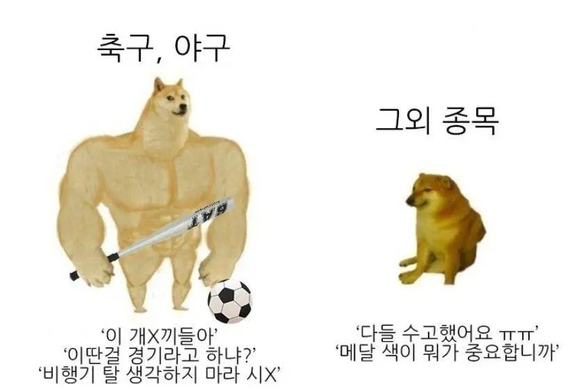 quiet_corner26's tweet photo. 한국인들에게 스포츠란?

축구야구 : 지면 온갖 욕 다 먹음
그 외 종목 : 수고했어요 ㅠㅠ https://t.co/SRPzonem2z