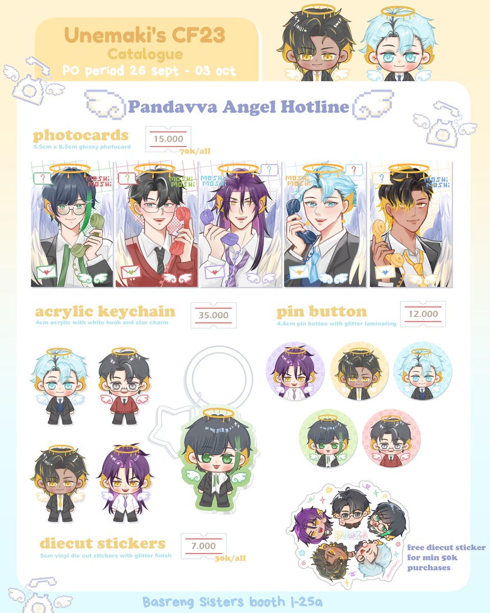 unemaki's tweet photo. (1/2) RT's n ❤are really appreciated 
my #CF22  Preorder and Giveaway!
📅 26 sept - 03 okt 2026
✨ Basreng Sisters I-25A
fandom: pandavva, hetalia, kurobas, versa, lads
🍒pick up:
https://t.co/AlXrUxQauF

#cf23catalogue #comifuro23 https://t.co/sjZo12DET4