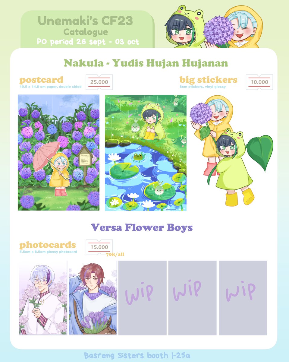 unemaki's tweet photo. (1/2) RT's n ❤are really appreciated 
my #CF22  Preorder and Giveaway!
📅 26 sept - 03 okt 2026
✨ Basreng Sisters I-25A
fandom: pandavva, hetalia, kurobas, versa, lads
🍒pick up:
https://t.co/AlXrUxQauF

#cf23catalogue #comifuro23 https://t.co/sjZo12DET4