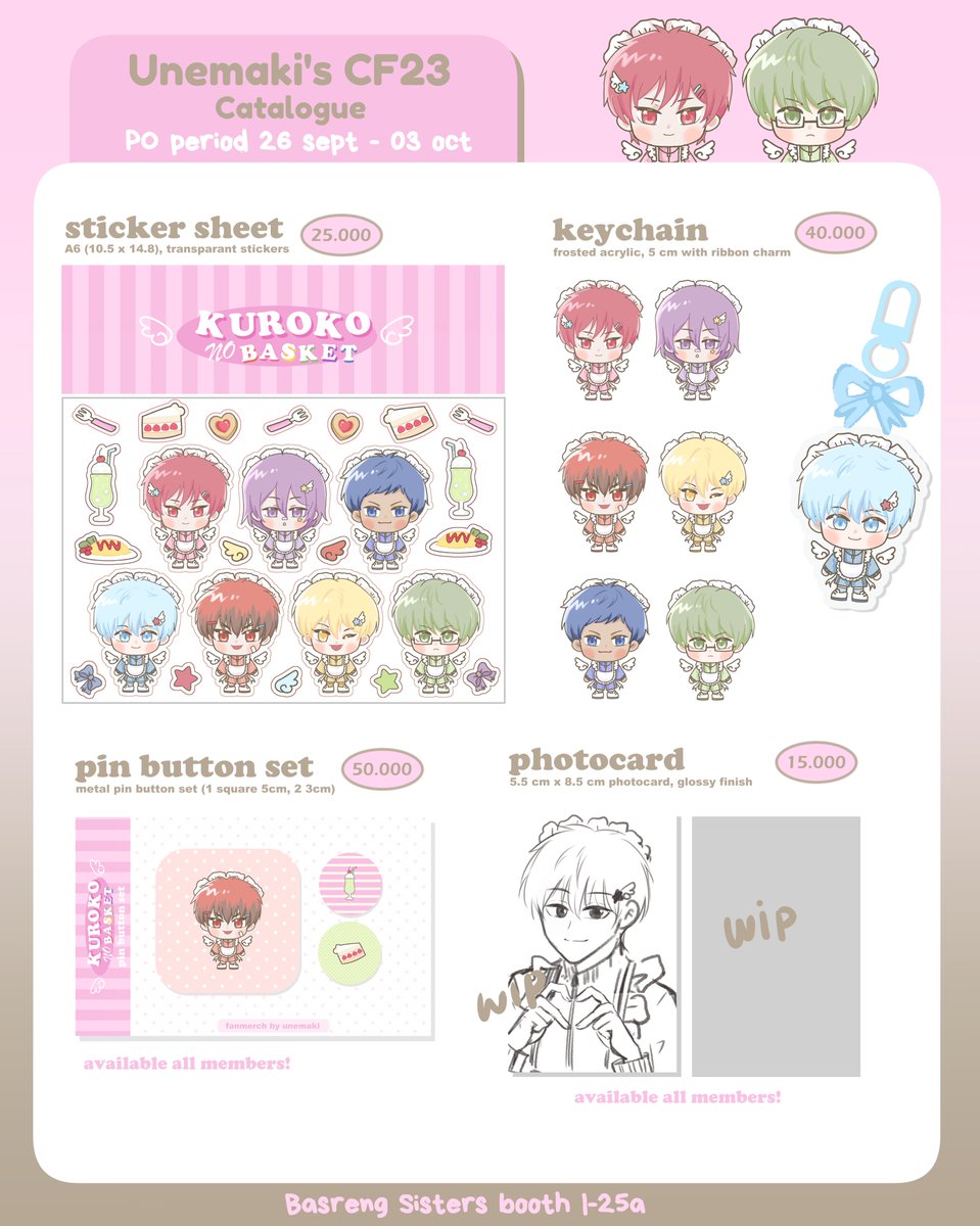 unemaki's tweet photo. (1/2) RT's n ❤are really appreciated 
my #CF22  Preorder and Giveaway!
📅 26 sept - 03 okt 2026
✨ Basreng Sisters I-25A
fandom: pandavva, hetalia, kurobas, versa, lads
🍒pick up:
https://t.co/AlXrUxQauF

#cf23catalogue #comifuro23 https://t.co/sjZo12DET4