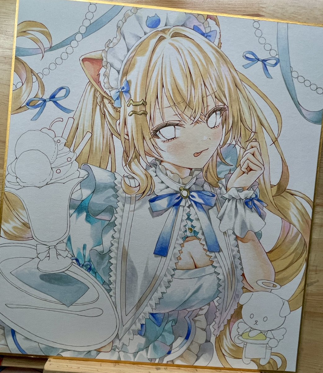 posiiyana's tweet photo. 配信で描いてるコピック絵いい感じだ♪(❛ᴗ❛ و(و˚˙ https://t.co/pHIQSNTjiM