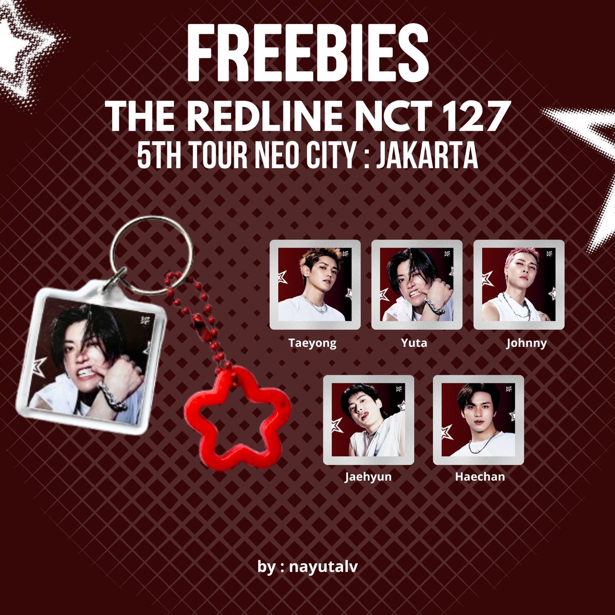 nayutalv's tweet photo. FREEBIES - NCT 127 THE REDLINE in JAKARTA

See you guysss 👋🏻

-Limited qty
-do not throw away / sell  

📍Indonesia Arena https://t.co/Q2meerekeK