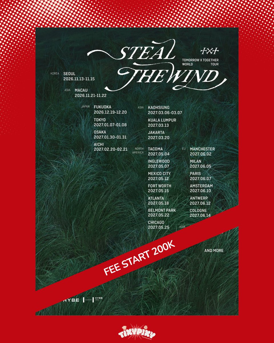 tixypixycs's tweet photo. ✦₊˚.⋆ OPEN EARLY TICKETING SERVICE ⋆｡°✩

TXT 2027 TOUR
<STEAL THE WIND> 🪽

⋆｡ﾟ✶°✨ JAKARTA
✧ 20 MARCH 2027

𓂃 ࣪˖ SELF PAYMENT
𓂃 ࣪˖ NO DP
𓂃 ࣪˖ SELF DATA
𓂃 ࣪˖ FEE AFTER SECURE

☾ proof & testimonies
IG Highlight @/tixypixy.cs

⋆｡°✩ limited slots available
✦ ticketing service only

💌 DM @/tixypixy to secure your slot

T. Jasa war Tomorrow by Together concert jaswar konser tubatu trusted for MOA 

#TXT #TomorrowbyTogether #MOA #CONCERT #JASWAR #Proxy