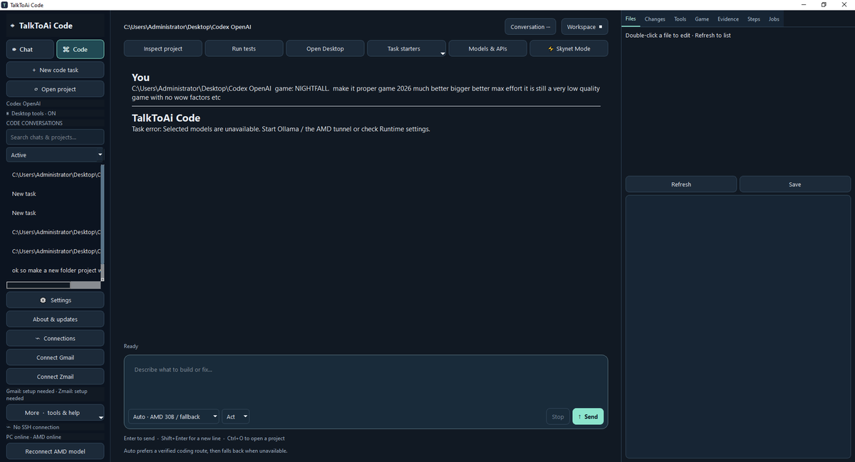 zerotalktoai's tweet photo. Updated new UI new features before my usage ran out with Astra, using my research that universities have contacted me about since 2022! Made into new stuff from old code ideas etc and with some reverse engineered USA and China tech. #TalkToAiCode https://t.co/ZC9VZ7P1n0
