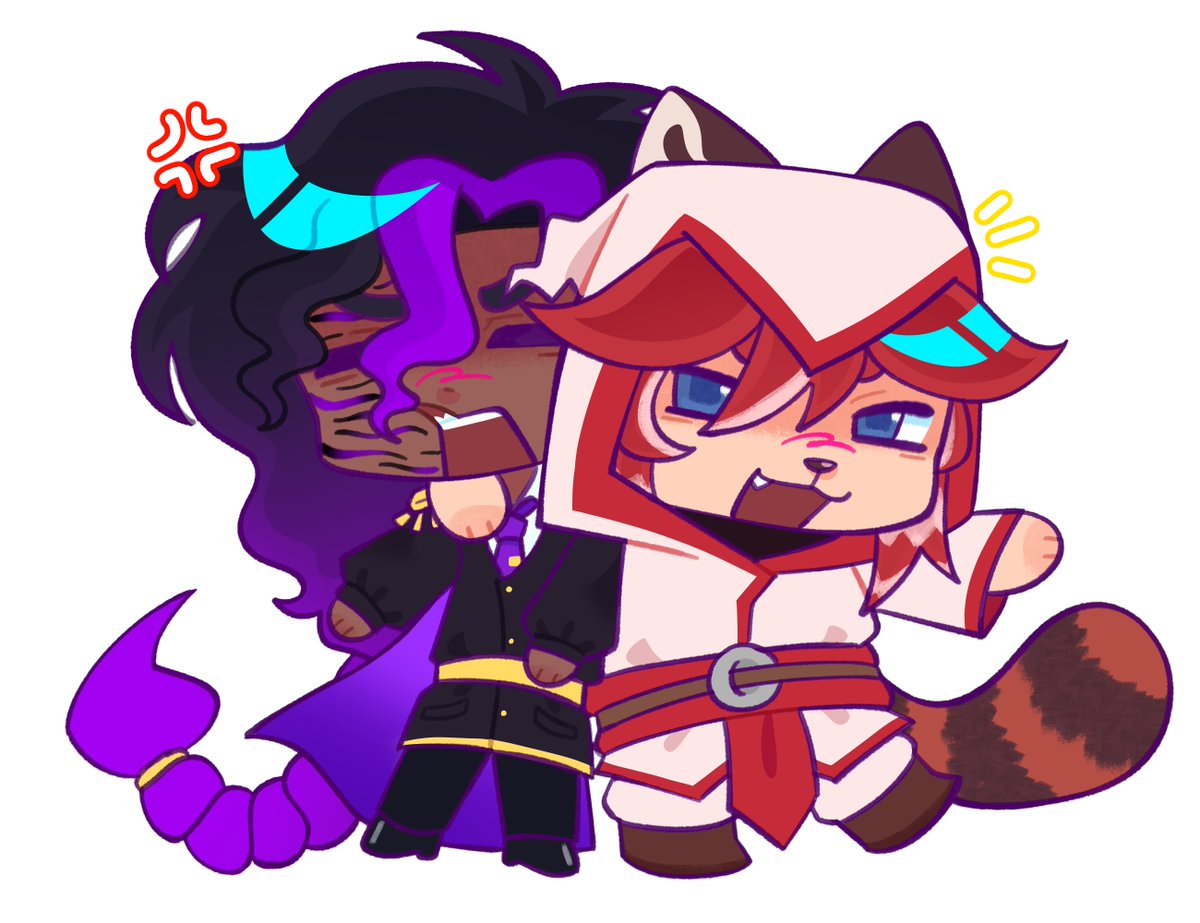 Pumpk1nSpoice's tweet photo. I think the assassin's are getting along 
#Assassinduo #QSMP2 https://t.co/QT7YaH0md7