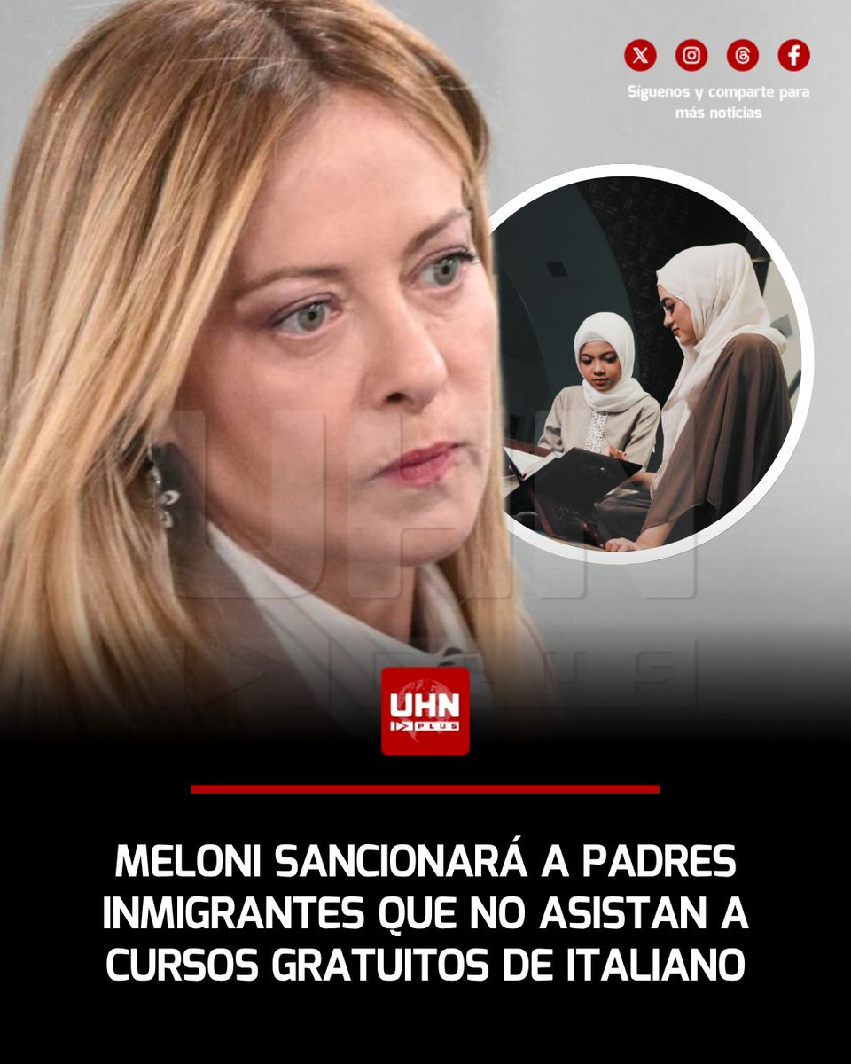 UHN_Plus's tweet photo. 🇮🇹‼️ | Como parte de un paquete de medidas para frenar la creación de "clases gueto" y acelerar la integración, las autoridades de Italia obligarán a los padres de estudiantes extranjeros a asistir a cursos gratuitos de idioma italiano. Quienes se nieguen a cumplir con la capacitación obligatoria enfrentarán sanciones económicas que van desde los 200 hasta los 1.000 euros, según AP.