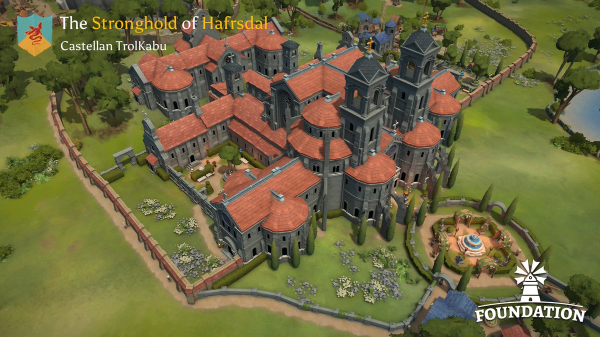 foundationgame's tweet photo. This week we're visiting the lofty heights of Hafrsdal Stronghold. Created by TrolKabu to keep watch over the land... 🏰

From up there, we bet very little is going unnoticed!

#FoundationGame #CityBuilder #ScreenshotSaturday https://t.co/sSh0hVC1Gq