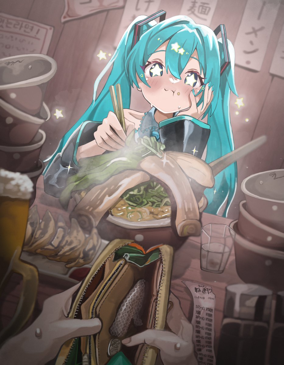 naagasonomono1's tweet photo. ミクとラーメン食べる https://t.co/eGeH3xrpcY