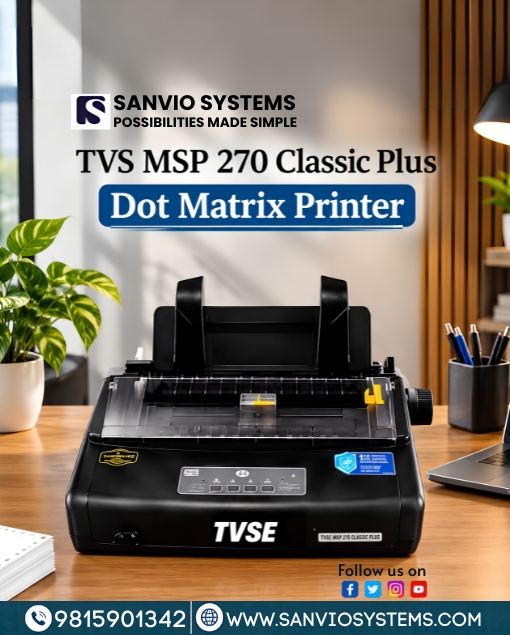 sanviosystems's tweet photo. Introducing the TVS DMP 270 Classic Plus Dot Matrix Printer — a dependable solution for your everyday business printing requirements.
🖨️ TVS DMP 270 Classic Plus
📞 9815901342 | 9914011660
📧 sanviosystems@gmail.com
#SanvioSystems #Sanvio #TVSElectronics #DMP270ClassicPlus #Dot https://t.co/94VPdZbxdq