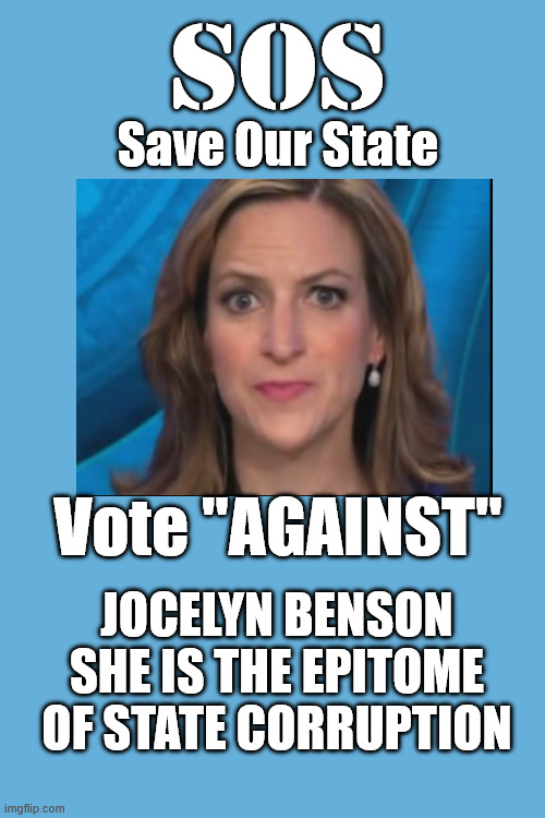 FarmBoyJeff1's tweet photo. Major Election Fraud, Embezzlement of Taxpayer Funds, Promotes Racism When You Aren't Looking, Makes Hefty Promises Which are UNaffordable, Panders to Blacks to Cover Her Tracks.

THIS is NOT what we want governing Michigan.

VOTE AGAINST HER, it's really that easy.
Repost OFTEN https://t.co/LJSOZOC67T
