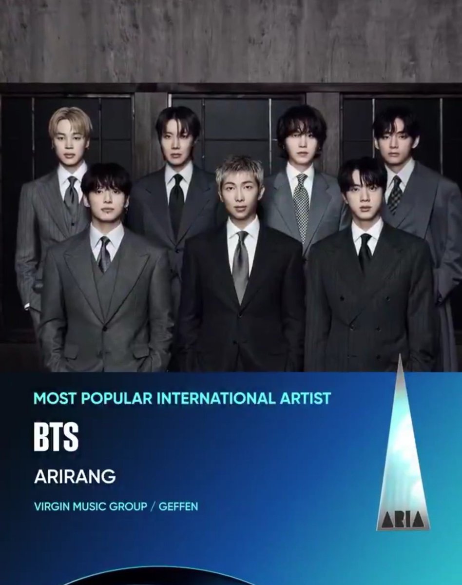 Akiko10106's tweet photo. ARIA AWARDS 🇦🇺🏆
バンタンノミネート💜
オーストラリアで40周年の歴史あるAWARDS👑
ハッシュタグのRT&amp;REPLYで無限投票🗳️

I vote for #ARIASBTS at the 2026 ARIA Music Awards. https://t.co/mjEv5B7aWm