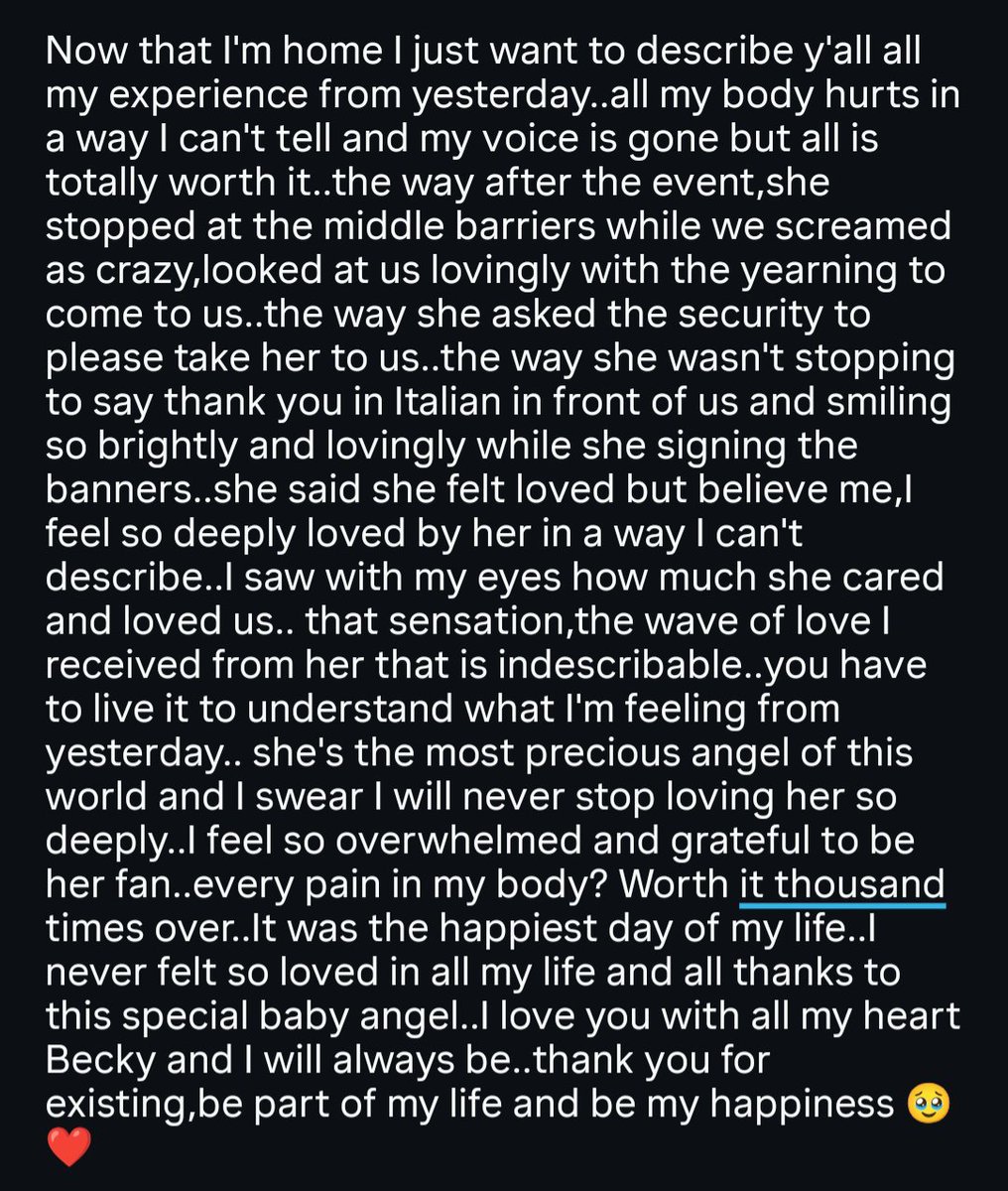 freenbeckypage's tweet photo. I just want to describe my experience from yesterday so I made a post..if you had a couple of minutes please read it..I poured my heart in it..thank you all 🙏🥹😭❤️

REBECCA AT TODS MFW26
#BeckyxTodsSS27 #beckysangels #BeckyArmstrong #BeckyxMFWTodsSS27 https://t.co/ZyHQes9zrn