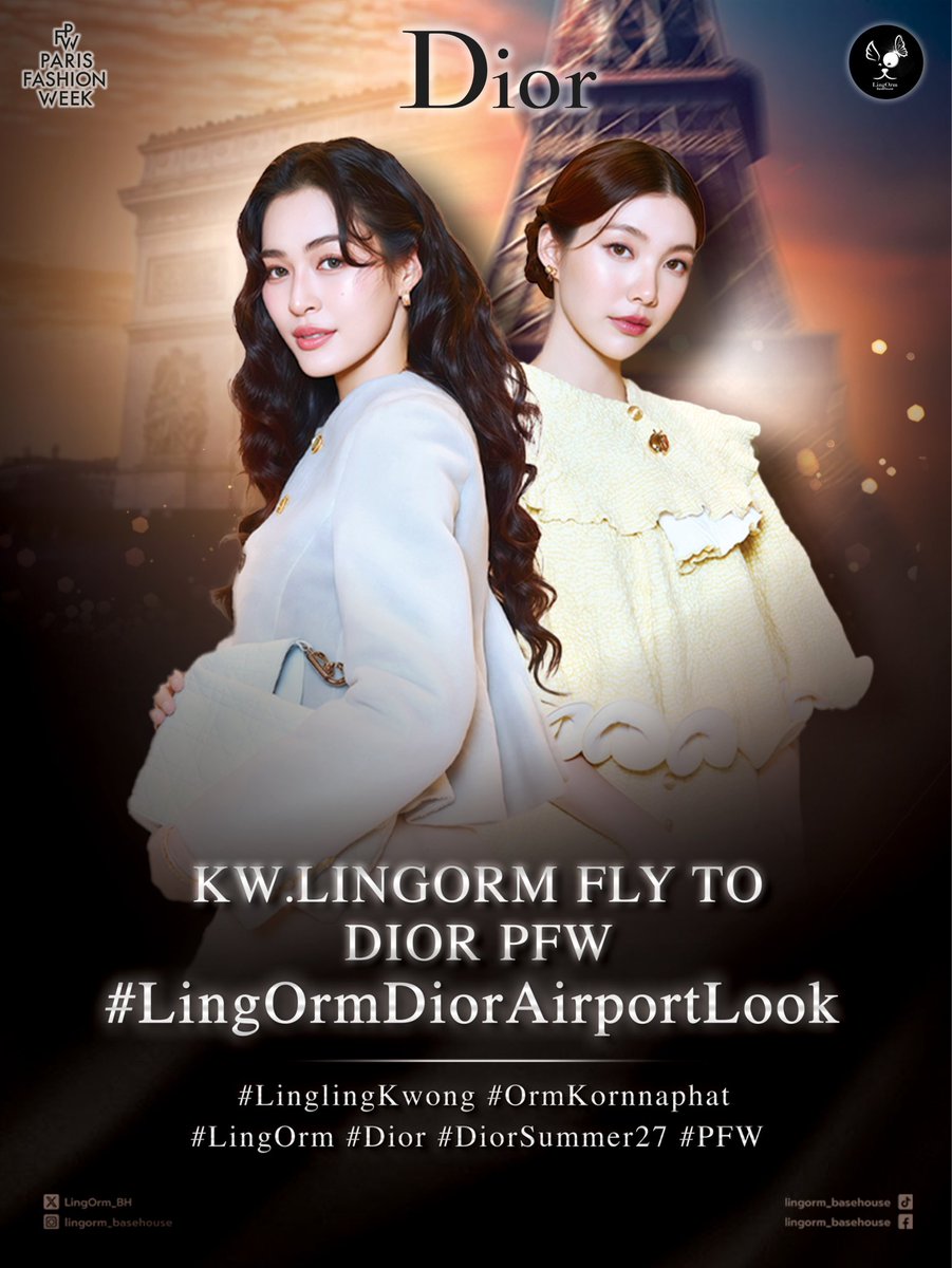 LingOrm_BH's tweet photo. ไม่รู้จะปลุกใจยังไงแล้ว แต่อยากบอกทุกคนว่า “หลิงออม” มีแค่เราจริงๆค่ะ เพราะฉะนั้นใส่ให้สุดแล้วหยุดที่หัวตารางเท่านั้น!! 💜

ใครรอเทรนด์ Airport Look สำหรับคืนนี้ขอเสียงหน่อยค่าาาา 🙌🏻

#LinglingKwong #OrmKornnaphat
#LingOrmDiorSummer27 #LingOrm
#Dior #DiorSummer27 #PFW https://t.co/87KCEwioTc
