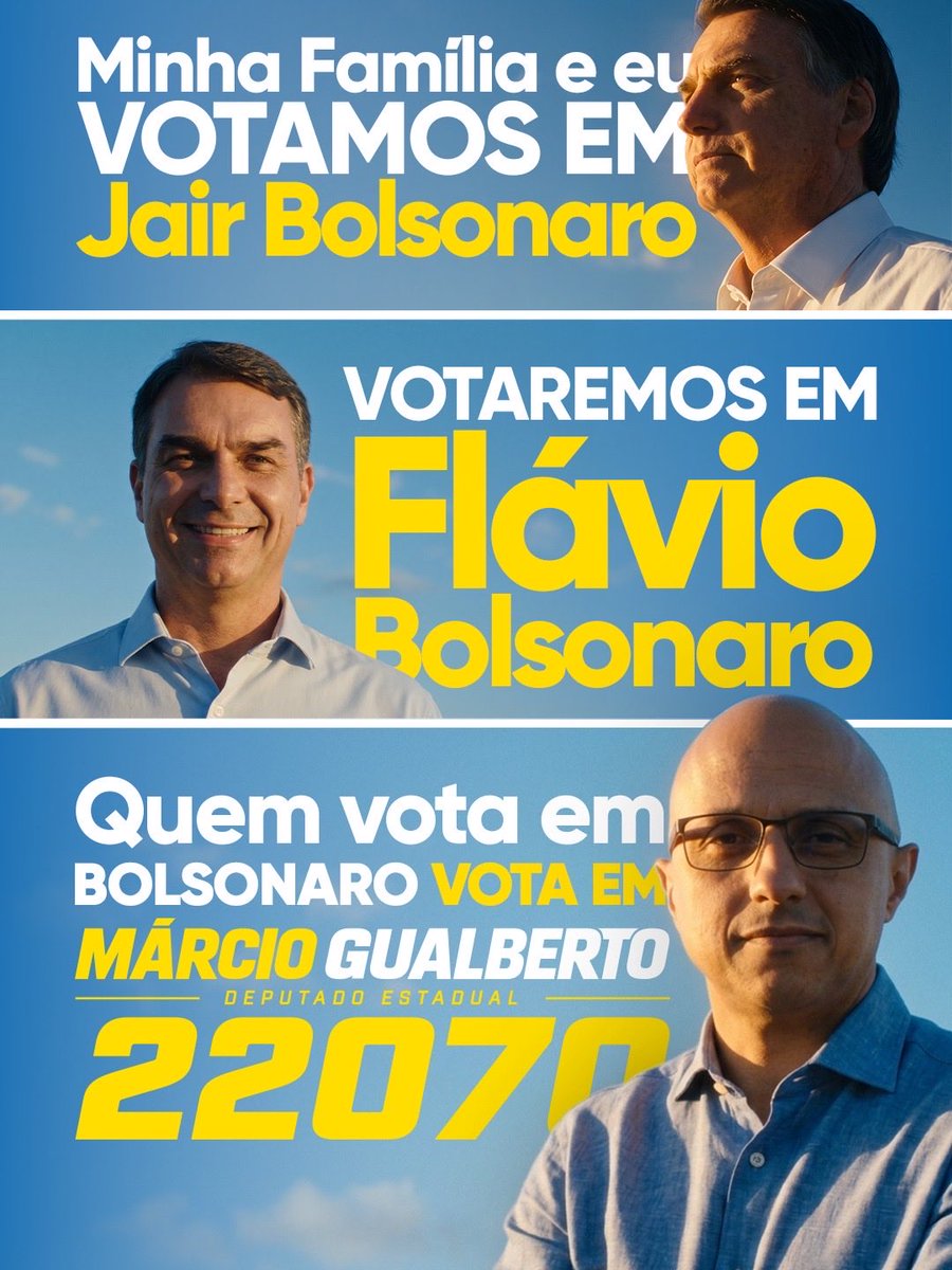 depmgualberto's tweet photo. Minha família e eu votamos em Jair Bolsonaro. Em 4 de outubro, vamos votar em @FlavioBolsonaro. E quem está ao lado de Bolsonaro precisa de gente firme também na Assembleia Legislativa do Rio.

Na ALERJ, eu defendo a vida desde a concepção, a família e o direito dos pais de educar seus filhos. Presido a Comissão de Segurança Pública e estou ao lado de quem enfrenta o crime todos os dias.

De nada adianta votar certo para presidente e errado para deputado. O projeto é um só, de Brasília ao Rio.

Quem vota em #bolsonaro vota em Márcio Gualberto. Deputado estadual, #22070 

Para Governador vote @DouglasRuas_RJ 22
Para Senador vote @carlosjordy 221
Para Senador vote @carlosfportinho 222