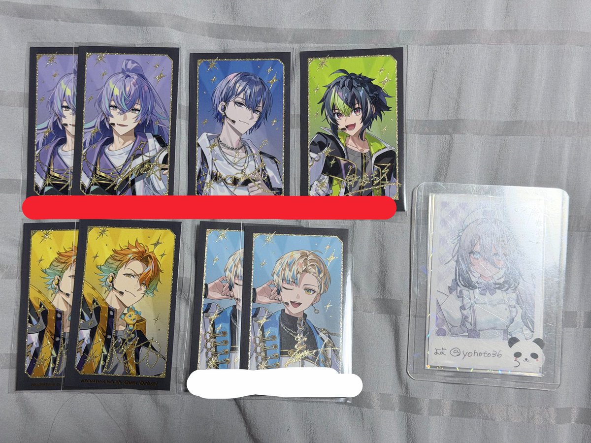 yohoto36's tweet photo. 【交換】にじさんじ MECHATU-A 1st LIVE Over Drive! ランダムカード チェキ

【譲】画像のもの

【求】定価+送料
赤線のものは白線＞無印より同数ひきとっていただける方を優先いたします

郵送のみ

お気軽にお声がけください。 https://t.co/0kTXhkEOLs