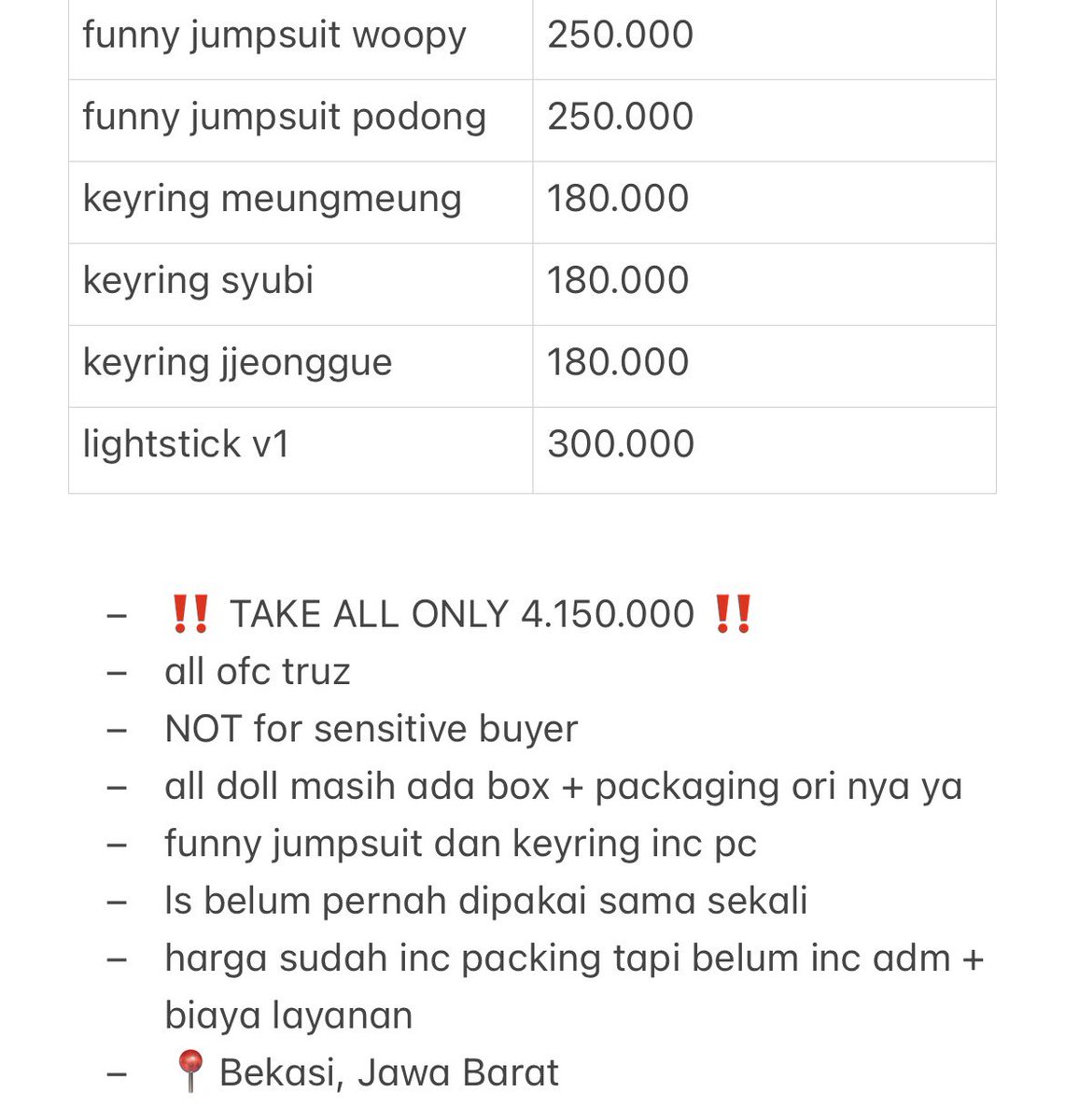 woopyuo's tweet photo. wts truz yang mau opshar boleh yaaa 🫰🏻 siapa cepat dia dapat, aku utamain yang take all 🫰🏻🫰🏻 https://t.co/B64pSeM4lv