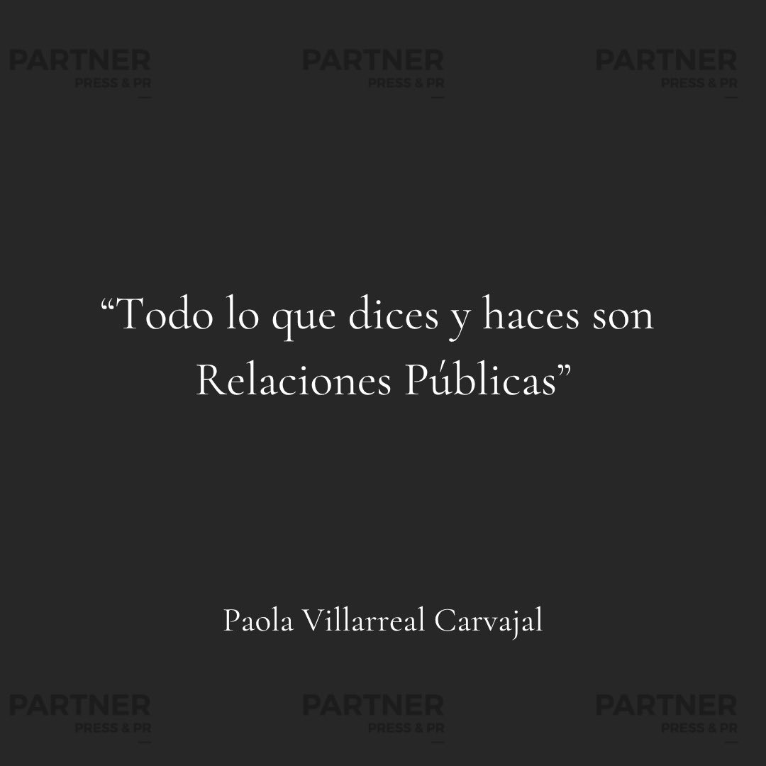 PartnerPR's tweet photo. En el Día Interamericano de las Relaciones Públicas, compartimos esta frase fundamental del libro de nuestra colega Paola Villarreal Carvajal: “Todo lo que dices y haces son Relaciones Públicas”.

 ¡Feliz día a todos los relacionistas públicos! https://t.co/xiyGUMDdS1