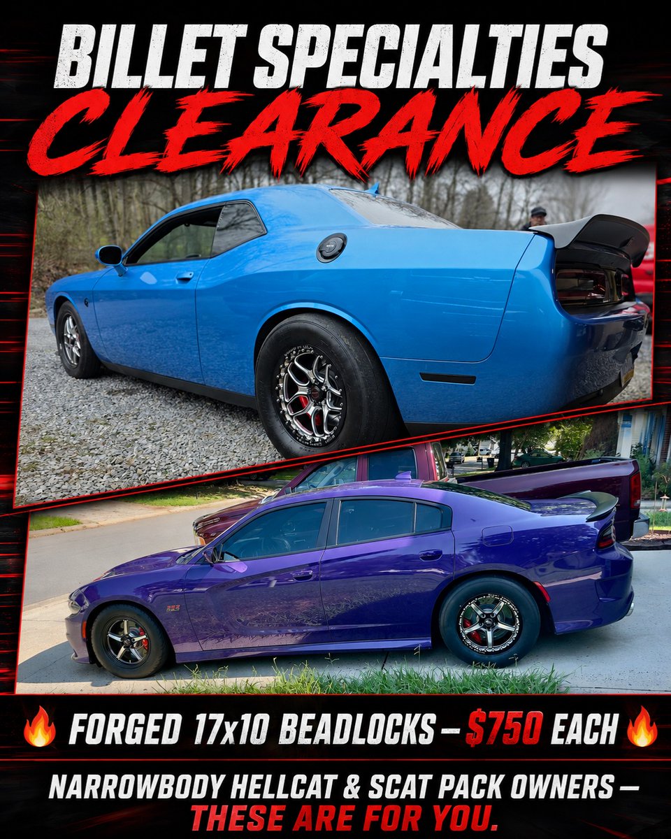 JustBoltonsCom's tweet photo. Just a heads up for anyone here looking for Forged 17x10 lightweight beadlocks. We only have a few Billet Specialties Win Lite and Street Lite wheels left at $750 each for narrowbody Charger,… https://t.co/4CQD2djf7M #Beadlocks #DragRacing #CarWheels #BilletSpecialties #Charger https://t.co/7pTktCOB9a