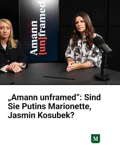 manaf12hassan's tweet photo. Melanie Amann ist der Bodensatz des Journalismus.

Der Hass und die verkrampften, unglaubwürdigen Diffamierungen, die sie zum Ausdruck bringt, sind unterirdisch. Sie ist eine System-Journalistin, die bei den unterschiedlichsten Themen zu den auserwählten „Experten“ zählt – ganz sicher nicht wegen ihrer Expertise, sondern weil sie zuverlässig Establishment und Eliten verteidigt.

Unabhängig davon sollte Jasmin Kosubek nicht den Fehler machen, sich für alles rechtfertigen zu müssen. Schon gar nicht gegenüber der System-Journaille. Dieses Interview sollte ihr die Augen öffnen: Der Mainstream ist nicht ihr Freund, wenn sie sich nicht verbiegen lassen will. Und der Mainstream wird sie auch niemals aufnehmen, solange sie nicht denkt und handelt, wie er es gern hätte.