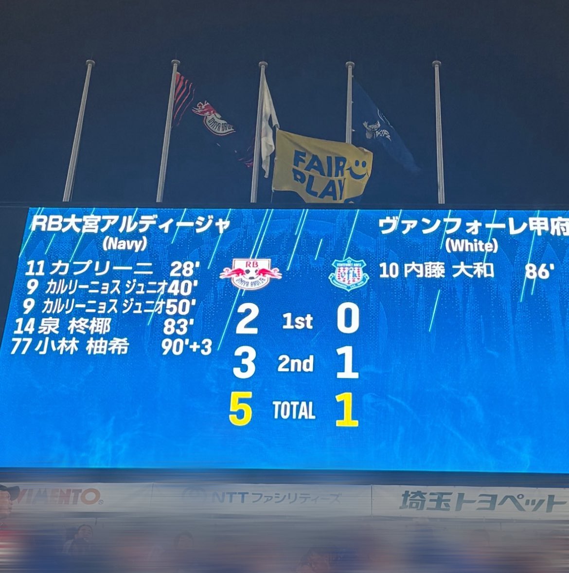 reon140928's tweet photo. 長田社長含めフロント陣に言いたい
俺達は甲府の為に戦った選手達と勝利を分かち合いたいから、お金払って大宮に来たんです はっきり言って監督で何とかなる選手層じゃないですよ 
人件費削った黒字で満足しないでください 
サポーターを満足させる経営をしてください
誰も納得してませんよ
 #vfk https://t.co/vYGoUvLHv5