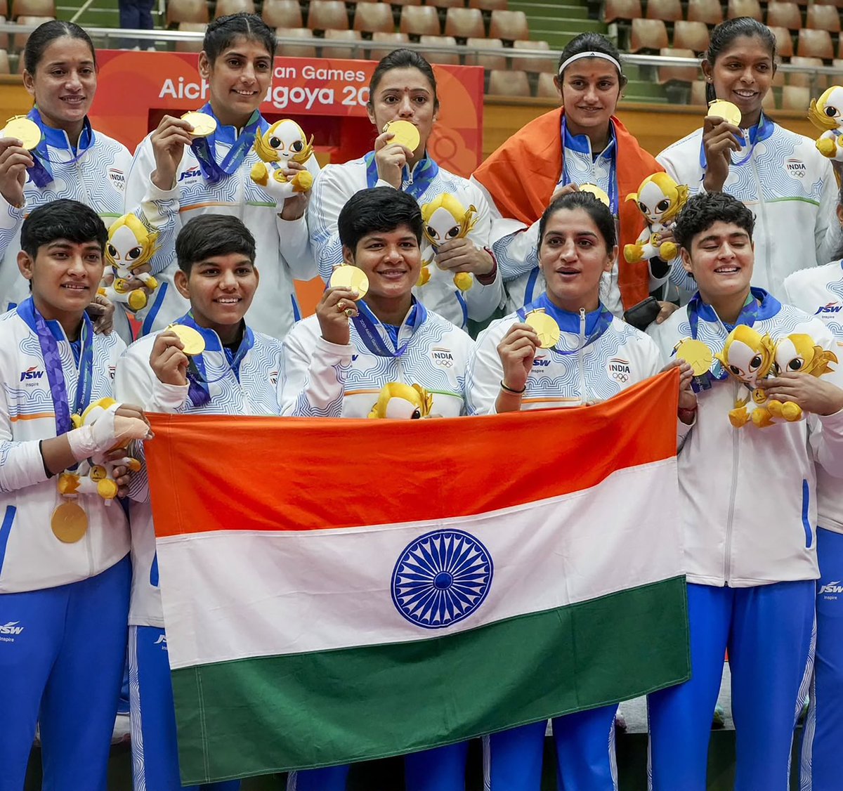 AshwiniVaishnaw's tweet photo. Double Gold by our Kabaddi champions! 🥇🇮🇳

India’s Kabaddi teams, both Women &amp; Men, bring home Gold at #AsianGames2026 https://t.co/o2sUZPRnLO