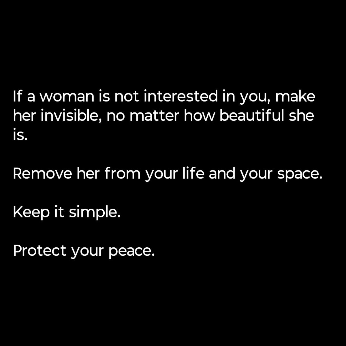 ManWiththeGame's tweet photo. Men, stop chasing what doesn't choose you. https://t.co/OIWS4OrfpW