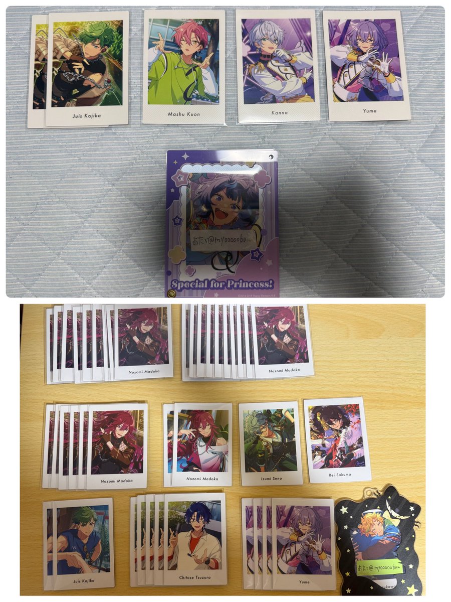 myooooobuu's tweet photo. 【交換】あんスタ　ぱしゃっつ　カードダス　ラブレッツ　周年　コレ缶
（譲）画像
（求）カードダスR宙＞N宙＞同異種宙
10/4池袋にてお手渡し可能です。郵送◎
メロアスはRの場合単体交換可能ですが、他の場合2.3.4枚目を含んでいただける方を優先いたします。
検索からでもお声掛けください。 https://t.co/GKJchtjFu9