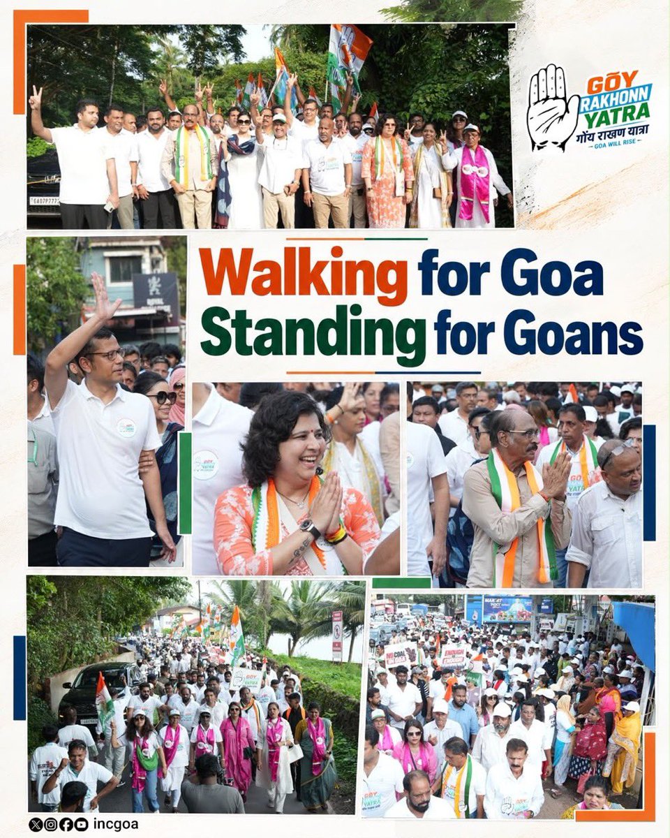 DrAnjaliTai's tweet photo. Glimpses of Yatra…
As we dedicated the Day 4 to the deceased persons in road accidents.
Especially the Porvorim bridge that was recently inaugurated , faced many acct and death.
#GoyRakhonnYatra #SaveGoa
@INCIndia @INCGoa @kharge @RahulGandhi @priyankagandhi @kcvenugopalmp @Manikrao_INC @INCKarnataka @Yurialemao9 @girishgoaINC