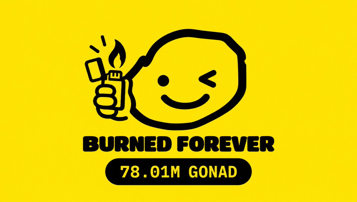 Gonad_GO's tweet photo. 7.8% of GONAD is now burned forever https://t.co/fWOPSOkhKv