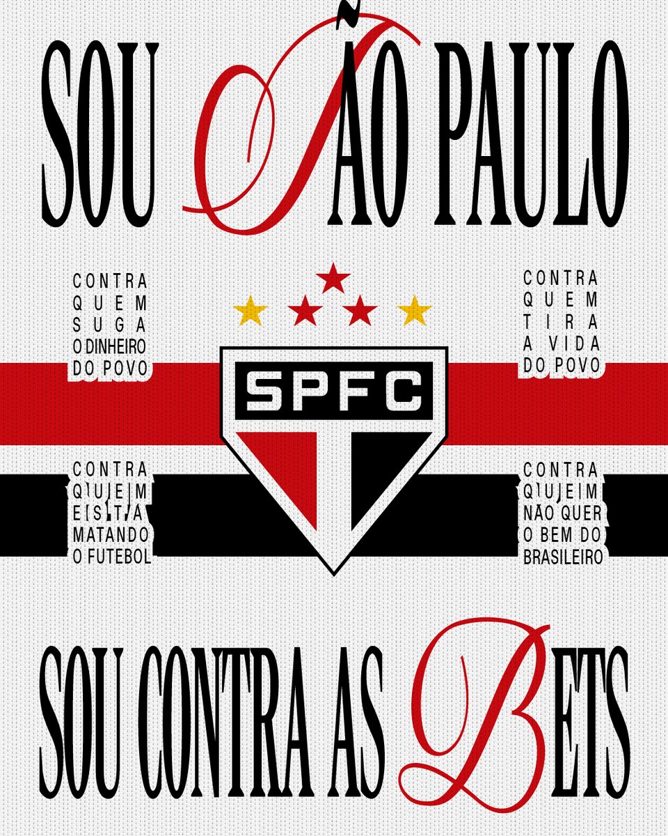 orenanlex's tweet photo. TORCEDORES UNIDOS CONTRA AS BETS NO BRASIL

Contra quem suga o dinheiro do povo.

Contra quem tira a vida do povo.

Contra quem está matando o futebol.

Contra quem não quer o bem do brasileiro.

SOU CONTRA AS BETS. (1/10) https://t.co/169XkK98Y2