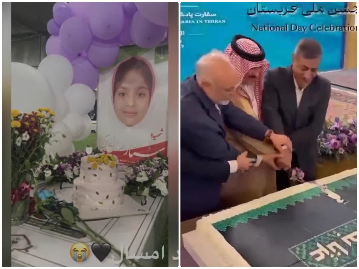 _Raha_delfani's tweet photo. ❌ آقایان جعفر قائم‌پناه و علی‌اکبر صالحی، اگر کیک دوست داشتید، میومدید میناب؛ کیک تولد بچه‌هایی که پرپر شدند را می‌خوردید.

👈 ‌لازم نبود برید جشن حکومتیِ گاو شیرده آمریکا؛ همون حکومتی که داغ این بچه‌ها را بر دل مادرانشون گذاشت.

#قائم_پناه https://t.co/VZTzZVysXv