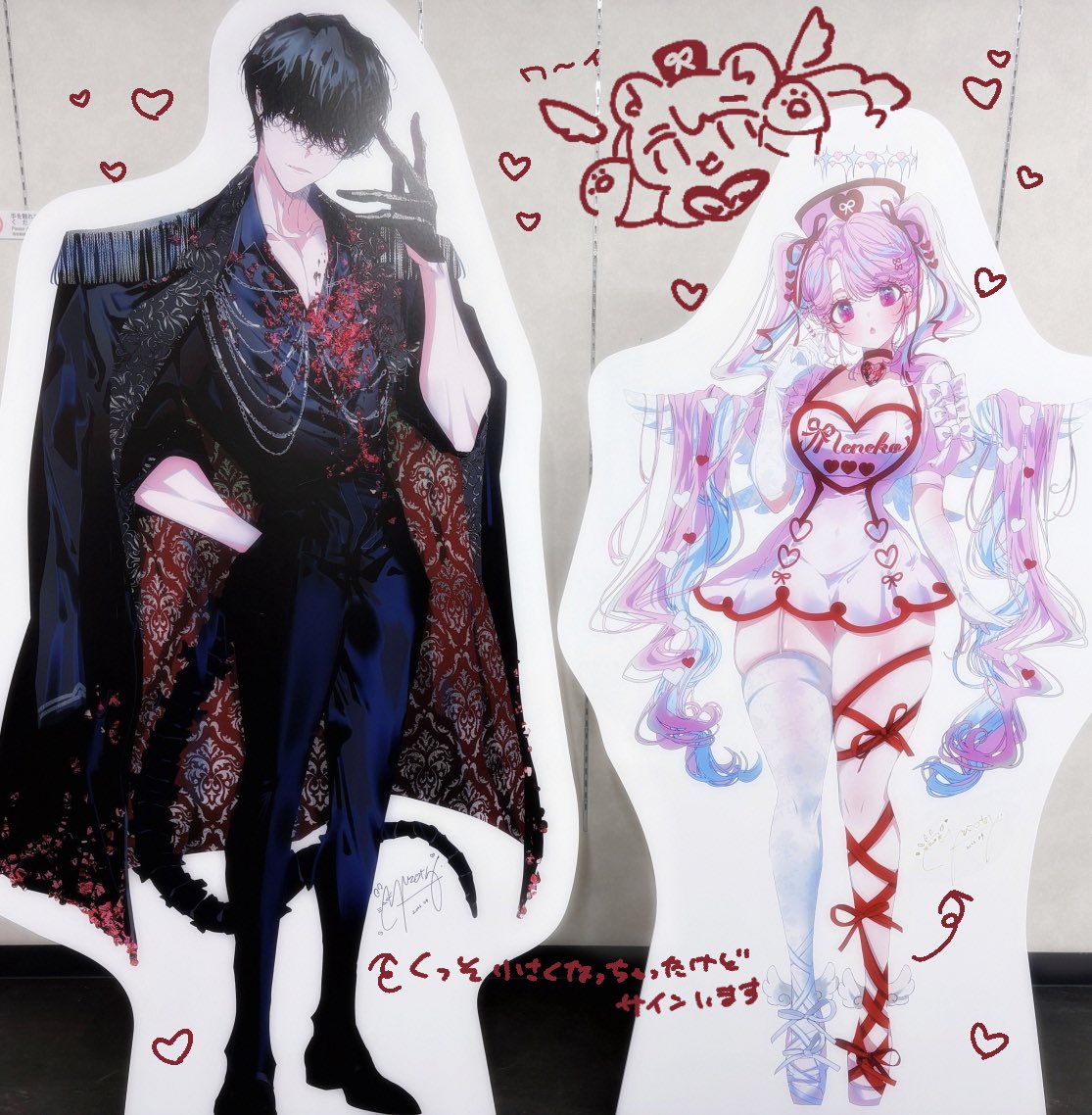 yuzoty's tweet photo. アサデレアキバポプショきちゃ〜〜！！
おみねねにサイン（小さすぎる）入れてきました〜〜色紙も置いてもらっていますので見つけてね♥️ https://t.co/muj4QPRnUI