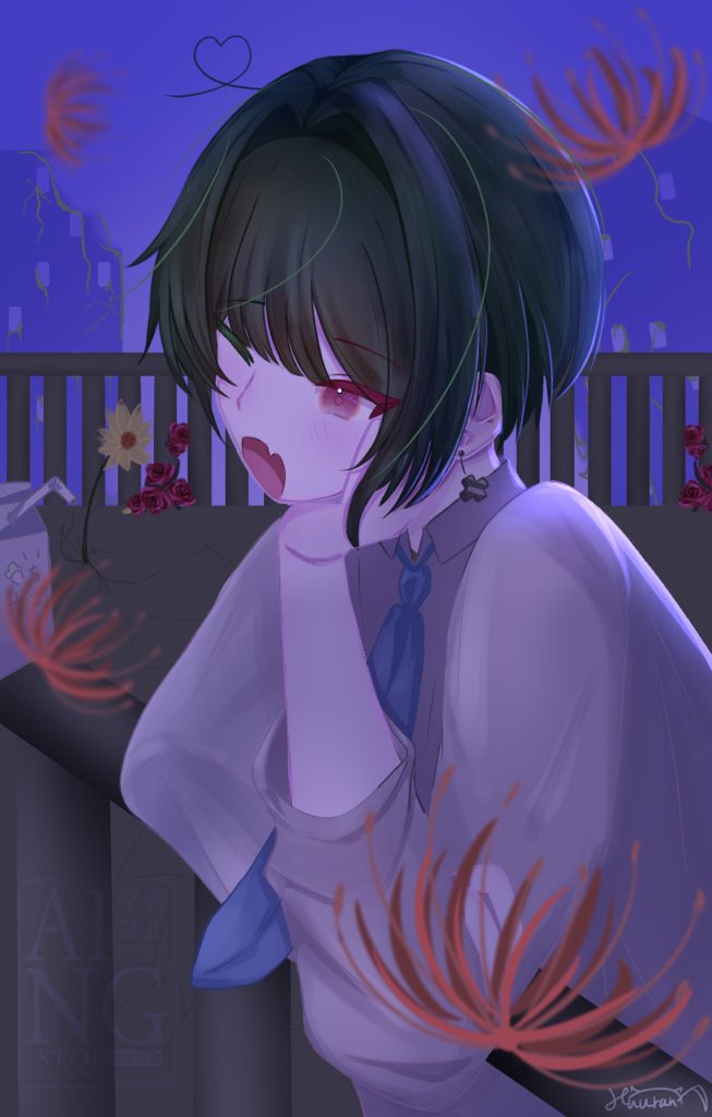 Huuran_art's tweet photo. 白昼夢 
#イラスト  #oc https://t.co/d54moedgoU