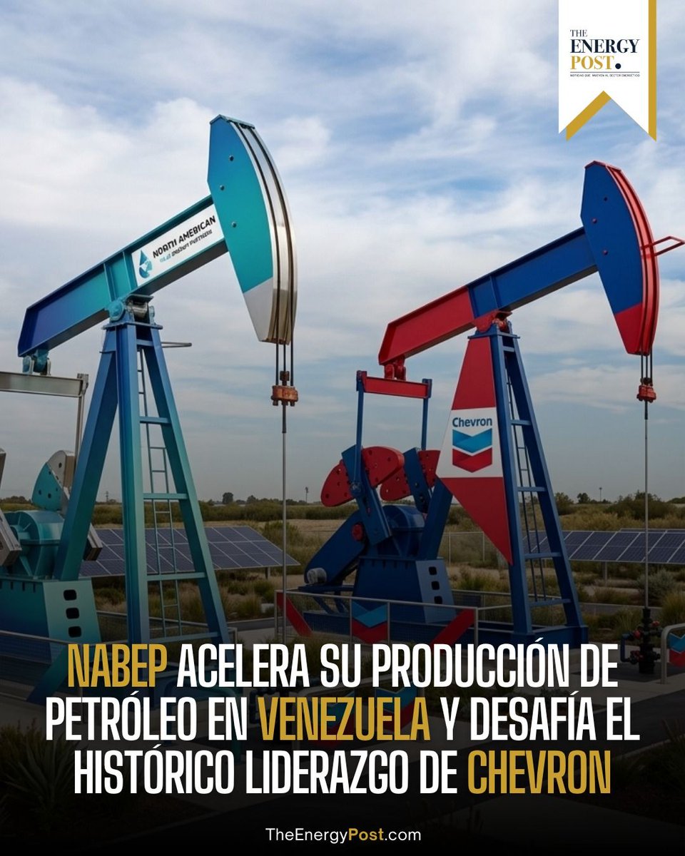 TheEnergyPost_'s tweet photo. 🇻🇪🇺🇸‼️ | La petrolera privada North American Blue Energy Partners (NABEP) intensificó sus operaciones en Venezuela al movilizar 60 plataformas de perforación y maquinaria pesada desde Estados Unidos para desarrollar 17 campos petroleros, reportó The Wall Street Journal. La compañía proyecta elevar su producción a 280.000 barriles diarios entre finales de este año y principios del próximo, superando a Chevron como el principal productor privado en el país.