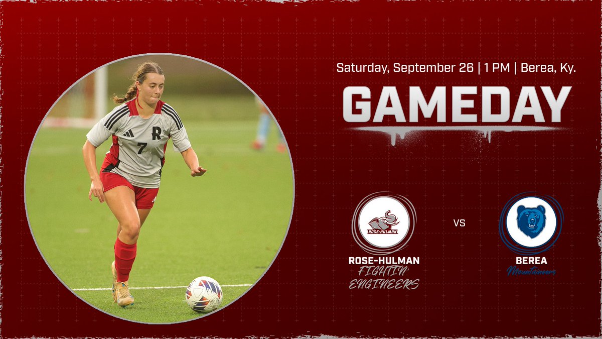 rhitsports's tweet photo. WOMEN'S ⚽: Rose-Hulman looks to make it three wins in a row as they match-up with the Mountaineers. #GoRose
📍: Berea, Kentucky
⏰: 1 PM
📺: https://t.co/5vqpvtTeqL
📊: https://t.co/n8qInOxlKe
📄: https://t.co/cQog1ASuJK https://t.co/b9USBO2p0g