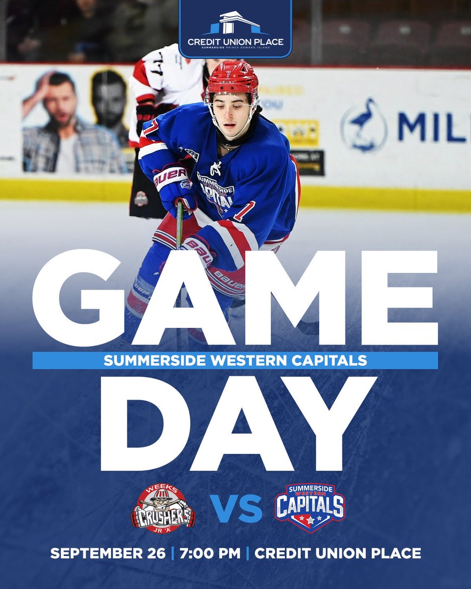 CUPEvents's tweet photo. IT’S GAMEDAY! Your @SsideCapitals take on the Pictou County Crushers inside the Island Petroleum Energy Centre at 7:00 PM!

🎟️: https://t.co/E8l7XViknP…
🚪: Gates 1 &amp; 3 open at 6:00 PM.

View our Code of Conduct &amp; Policies here ➡️  https://t.co/apHhcBaGUp…

#CUPEvents https://t.co/CNuEz2J6qh