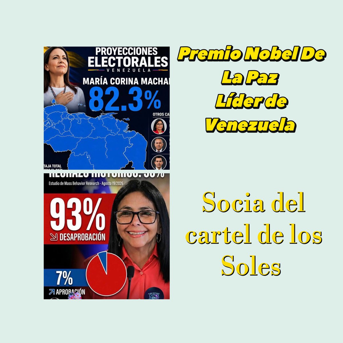 RenacerVzla01's tweet photo. @Adassa2022 Échenle bolas. El 82.3% de los Ciudadanos estamos resteados con nuestra Premio Nobel de la Paz M.Corina. Cuándo alcancen éstos dígitos, me avisan es para una tarea #LetHerIn https://t.co/R72qyAkaID