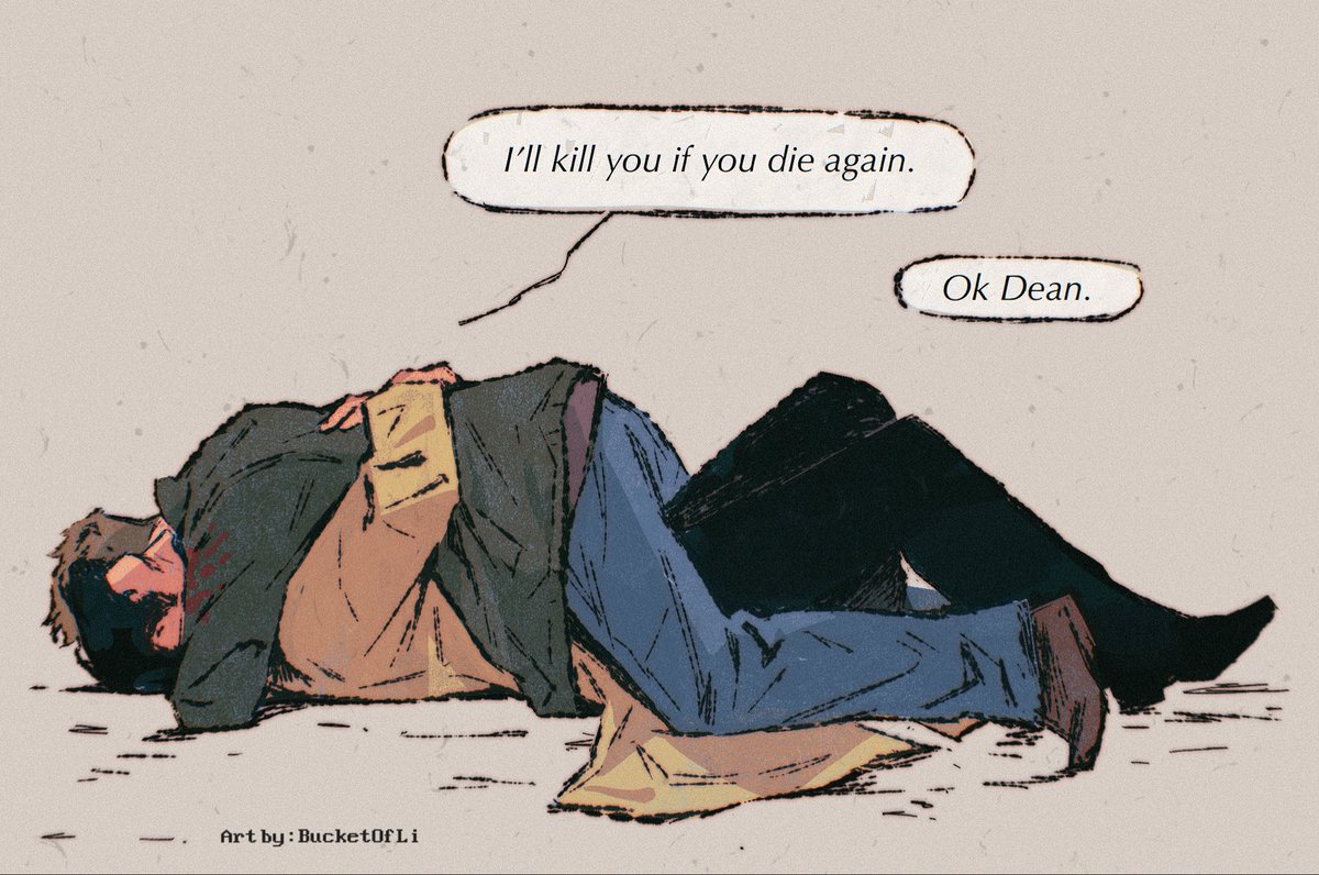 li_bucket's tweet photo. 4/100 to 2027
#destiel 
thinking about post canon today again.. https://t.co/qiSO1w4nVy