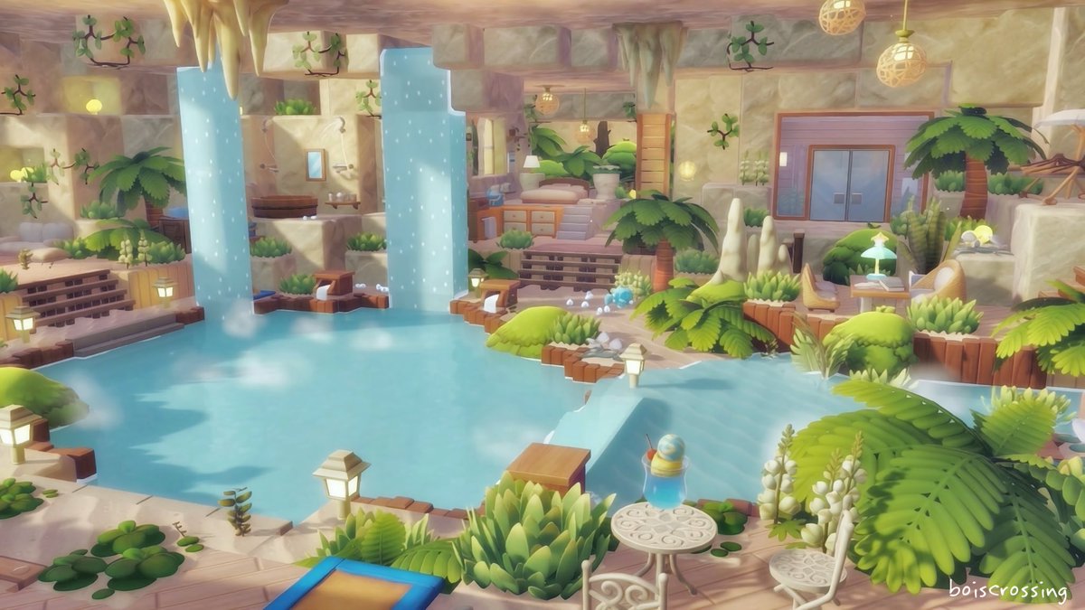 boiscrossing's tweet photo. 洞窟スパ🛁🌴
#pokopia #ぽこあポケモン https://t.co/cL54zVROQj