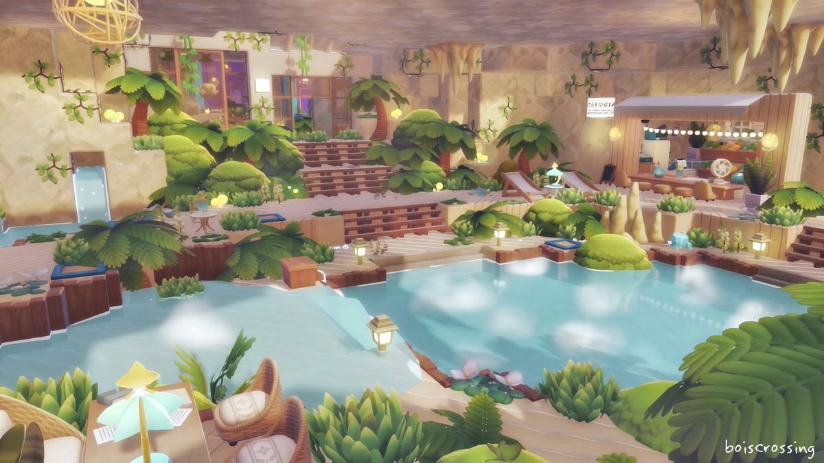 boiscrossing's tweet photo. 洞窟スパ🛁🌴
#pokopia #ぽこあポケモン https://t.co/cL54zVROQj